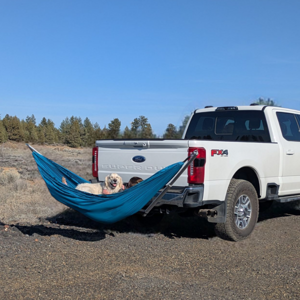 Mammoth XL with person and dog in hammock